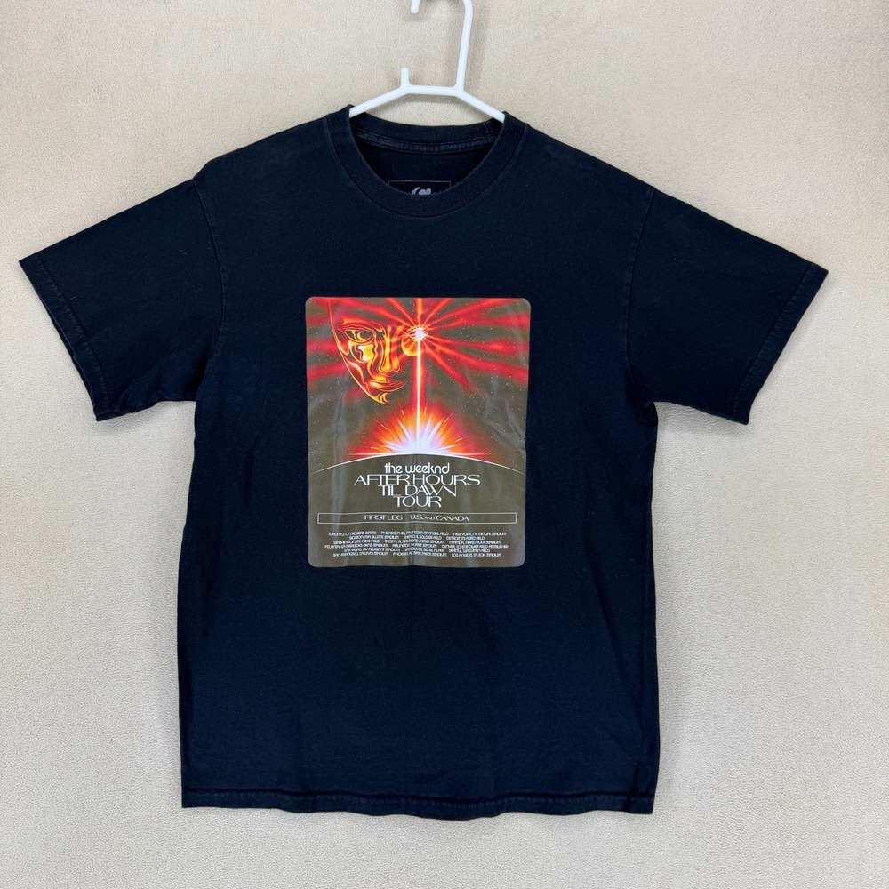 The Weeknd After Hours Til Dawn‎ Tour T Shirt Black Graphic Print Mens Size L